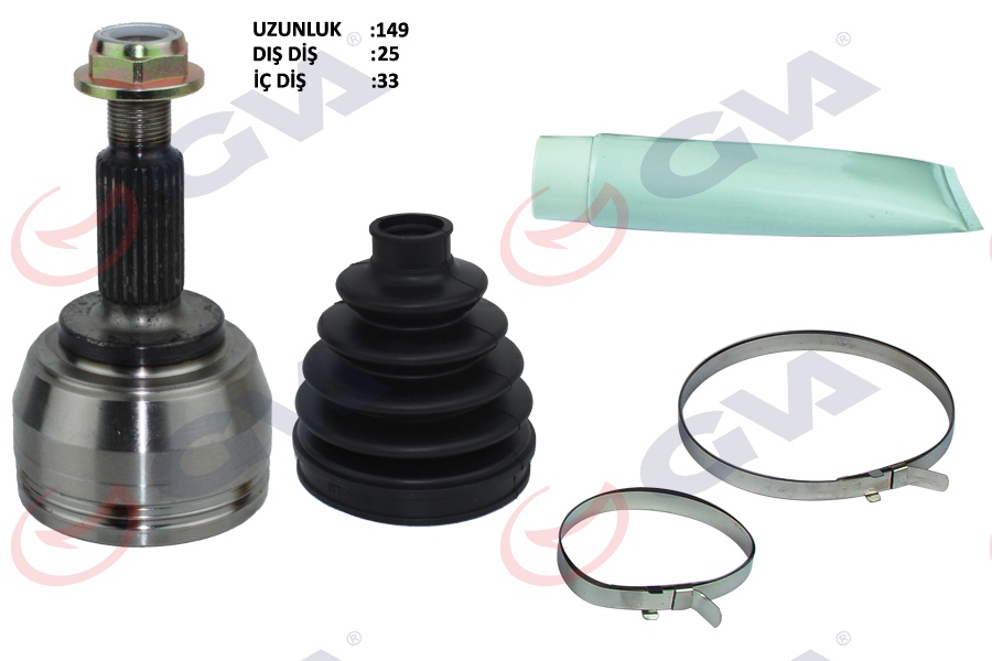 GVA AKS KAFASI DIŞ ÖN RENAULT FLUENCE 09- MEGANE IV 1.5 DCİ 6 VİTES 25x33x52.7 148mm 8200930507-391001162R-391015061R OEM: 8200930507-391001162R-391015061R - GVA 4411430K kodlu oto yedek parça görseli