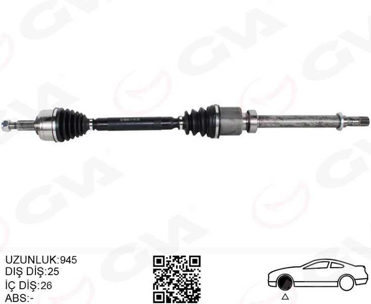 GVA ÖN AKS SAĞ RENAULT MEGANE IV 1.3 Tce - 1.5 DCI EURO 6 M-T SNZ-TL4 16- OEM: 391000978R-391008707R - GVA 4411434 kodlu oto yedek parça görseli