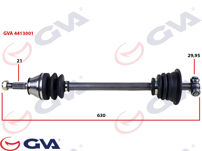 GVA KOMPLE AKS SOL RENAULT 9/11 1.4 630mm 85-00 OEM: 7701349359-7701351020-7701498958 - GVA 4413001 kodlu oto yedek parça görseli