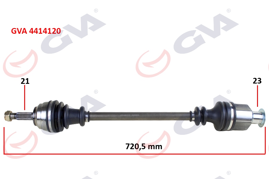 GVA KOMPLE AKS SAĞ KANGOO 1.9DTI 98-08 721mm 7701352775-7701352777-8200088974 OEM: 7701352775-7701352777-8200088974 - GVA 4414120 kodlu oto yedek parça görseli