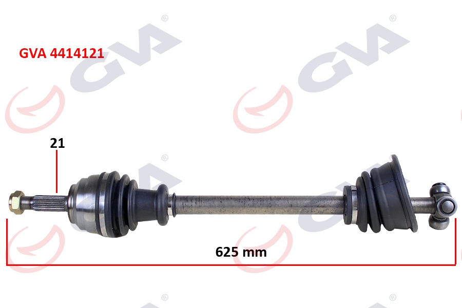 GVA KOMPLE AKS SOL KANGOO 1.9DTI 98-08 625mm 7701352771-7711135243 OEM: 7701352771-7711135243 - GVA 4414121 kodlu oto yedek parça görseli