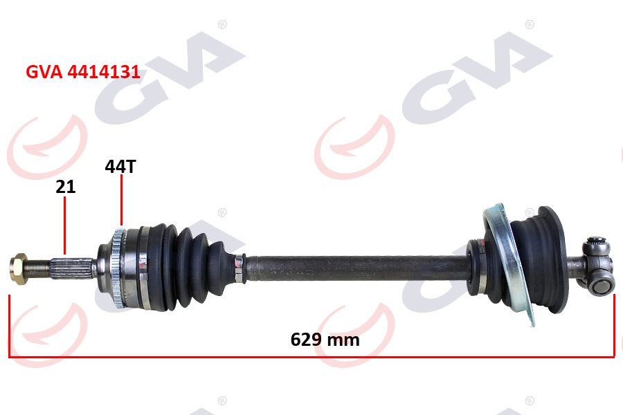GVA KOMPLE AKS SOL CLIO II 1.5DCI 98-05 ABS Lİ 44DİŞ 629mm YAYLI OEM: 8200534635-8200571876-8200613822 - GVA 4414131 kodlu oto yedek parça görseli