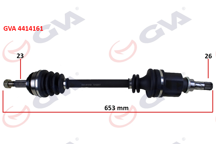 GVA KOMPLE AKS SOL CLIO III 1.5 DCI 05- LOGAN 1.4-1.6-1.5 DCİ 07- 653mm 8200499585-6001548718-8200440187 OEM: 8200499585-6001548718-8200440187 - GVA 4414161 kodlu oto yedek parça görseli