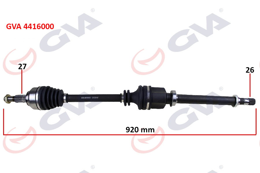 GVA KOMPLE AKS SAĞ KANGOO 3 1.5 DCİ 08- 921mm 8200687740 OEM: 8200687740 - GVA 4416000 kodlu oto yedek parça görseli