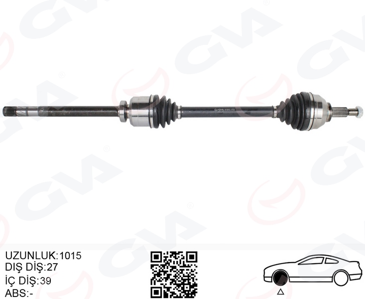 GVA ÖN AKS SAĞ RENAULT TRAFIC II 01>14 2.0dCi OPEL VİVARO 01>14 2.0CDTI OEM: 8200452268-7711368831 - GVA 4419612 kodlu oto yedek parça görseli