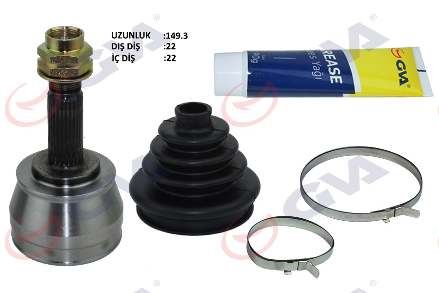 GVA AKS KAFASI DIŞ ÖN PALIO/ALBEA 1.2 03-07 22x22x47 150mm OEM: 46307406 - GVA 4421003K kodlu oto yedek parça görseli