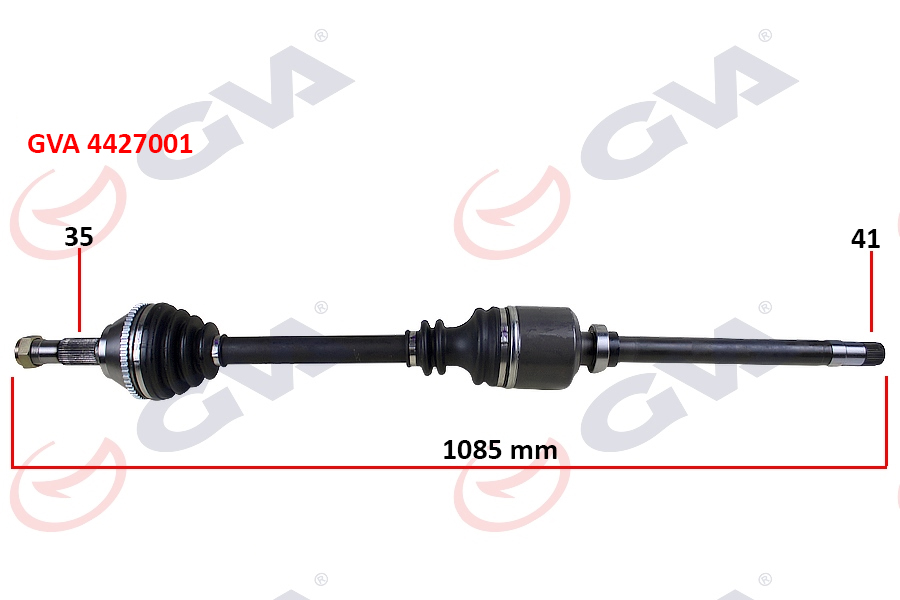 GVA KOMPLE AKS SAĞ DUCATO-BOXER-JUMPER 2.5 D 94-02 18Q 1085mm 1495546080-3273.Q7-1496137080 OEM: 1495546080-3273.Q7-1496137080 - GVA 4427001 kodlu oto yedek parça görseli