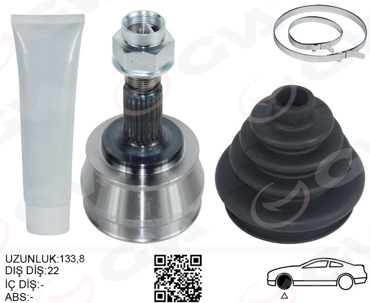 GVA AKS KAFASI DIŞ CORSA D 06 14 COMBO D 12 14 ADAM 12 19 CORSA E 14 19 1.2-1.4 GRANDE PUNTO 22x21x51 OEM: 93190193-1603315-1603411-77365996 - GVA 4428000K kodlu oto yedek parça görseli