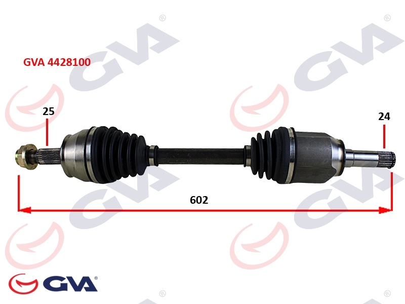 GVA KOMPLE AKS SOL MİLLİ AKS LALE Lİ GRANDE PUNTO 1.3 MTJ 05- 75HP 602mm 5180626-51810626-51961297-374943 OEM: 5180626-51810626-51961297-374943 - GVA 4428100 kodlu oto yedek parça görseli