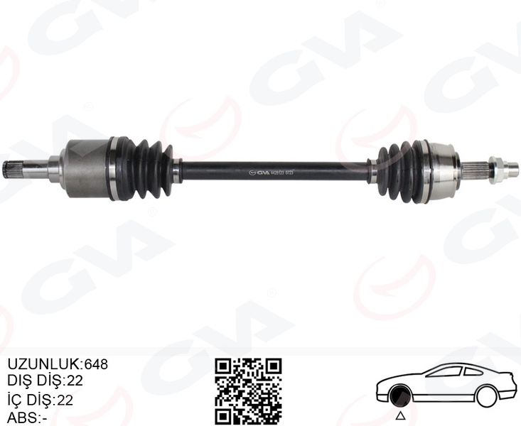 GVA KOMPLE AKS SOL ON FIAT GRANDE PUNTO 199 1.2 MPI M-T 05-12 46308340-71791287-51947026 OEM: 46308340-71791287-51947026 - GVA 4428123 kodlu oto yedek parça görseli