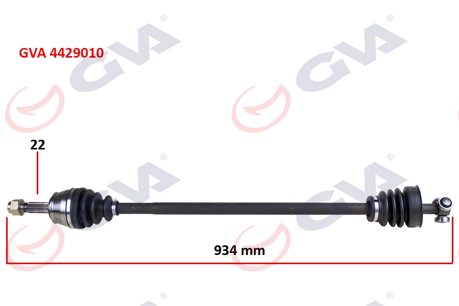 GVA KOMPLE AKS SAĞ DOBLO 1.9D 01 934mm 46307999-46308347 OEM: 46307999-46308347 - GVA 4429010 kodlu oto yedek parça görseli