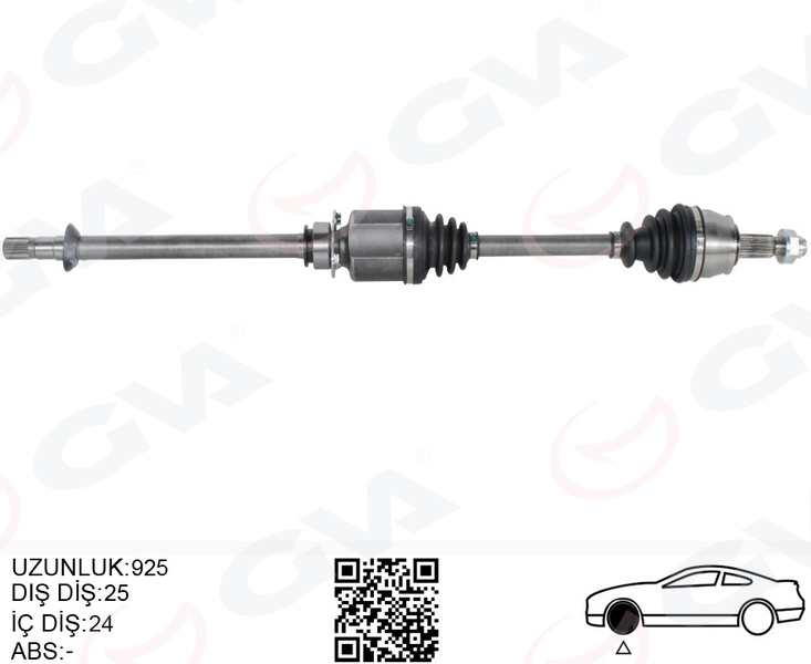 GVA KOMPLE AKS SAĞ LINEA 1.3 MTJ 07- 90HP MİLSİZ OEM: 51816768 - GVA 4429167 kodlu oto yedek parça görseli