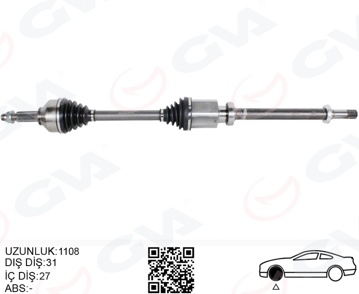 GVA KOMPLE AKS ÖN SAĞ CUSTOM 17> 2.0 ECOBLUE AUTO AM OEM: GK213B436CB- KK213B436CD- 2712158 - GVA 4432002 kodlu oto yedek parça görseli
