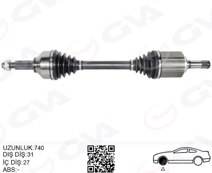 GVA KOMPLE AKS ÖN SOL CUSTOM 17> 2.0 ECOBLUE AUTO AM OEM: GK213B437CC- 2712150- 2007677 - GVA 4432003 kodlu oto yedek parça görseli