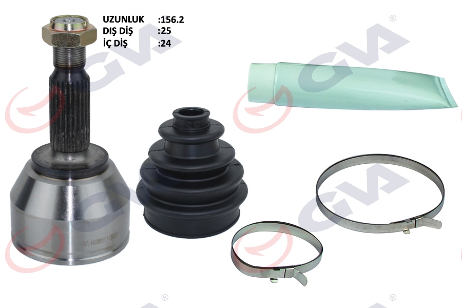 GVA AKS KAFASI DIŞ ÖN TRANSIT CONNECT 1.8 TDCI 02-13 75HP 25x24x53.5 156.5mm OEM: 4512588-4512586-1501263 - GVA 4433001K kodlu oto yedek parça görseli