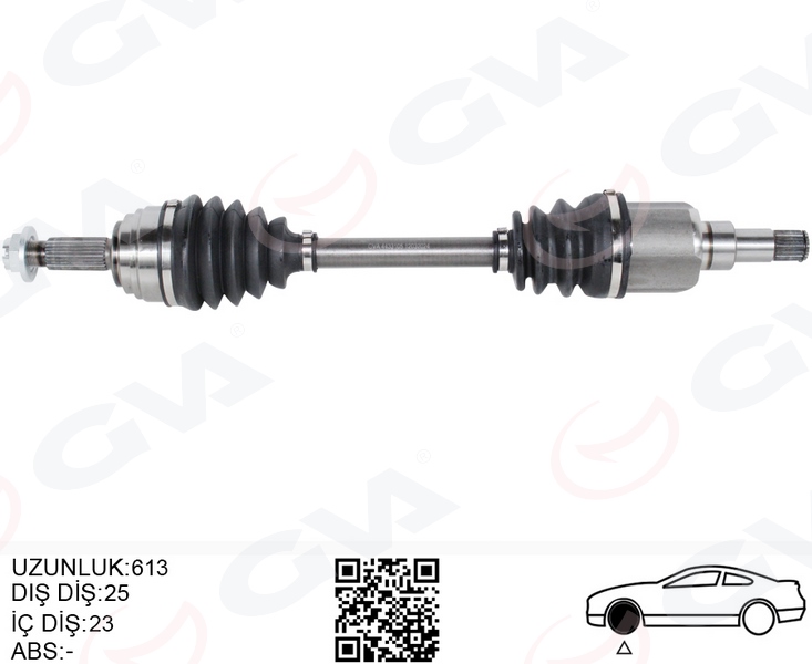 GVA ÖN AKS KOMPLE SOL FORD YENI COURIER 17 1.5-1.6 TDCI -1.0 ECOBOOST OEM: JT763B437AB-2236025 - GVA 4433105 kodlu oto yedek parça görseli