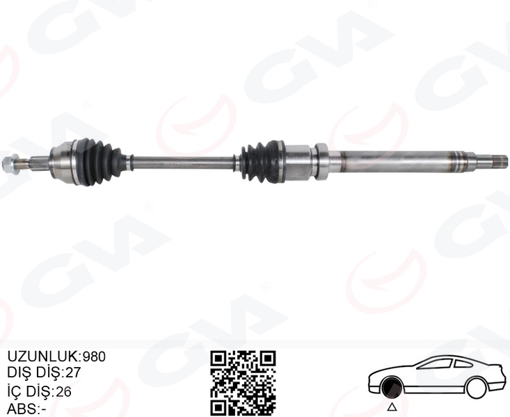 GVA KOMPLE ÖN AKS SAĞ CONNECT 14> 1.6 TDCI OEM: FV66 3B436 KB-1867866 - GVA 4433154 kodlu oto yedek parça görseli
