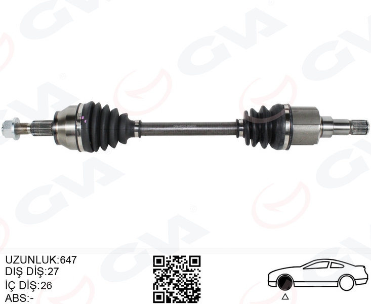 GVA KOMPLE ÖN AKS SOL CONNECT 14> 1.6 TDCI OEM: FV66 3B437 KB-1867867 - GVA 4433155 kodlu oto yedek parça görseli