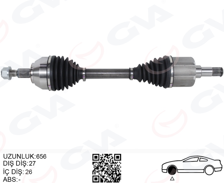 GVA ON AKS KOMPLE SOL KUGA I 08 13 2.0 TDCI OEM: 8V413B437AC-8V413B437AB-1594946 - GVA 4434001 kodlu oto yedek parça görseli