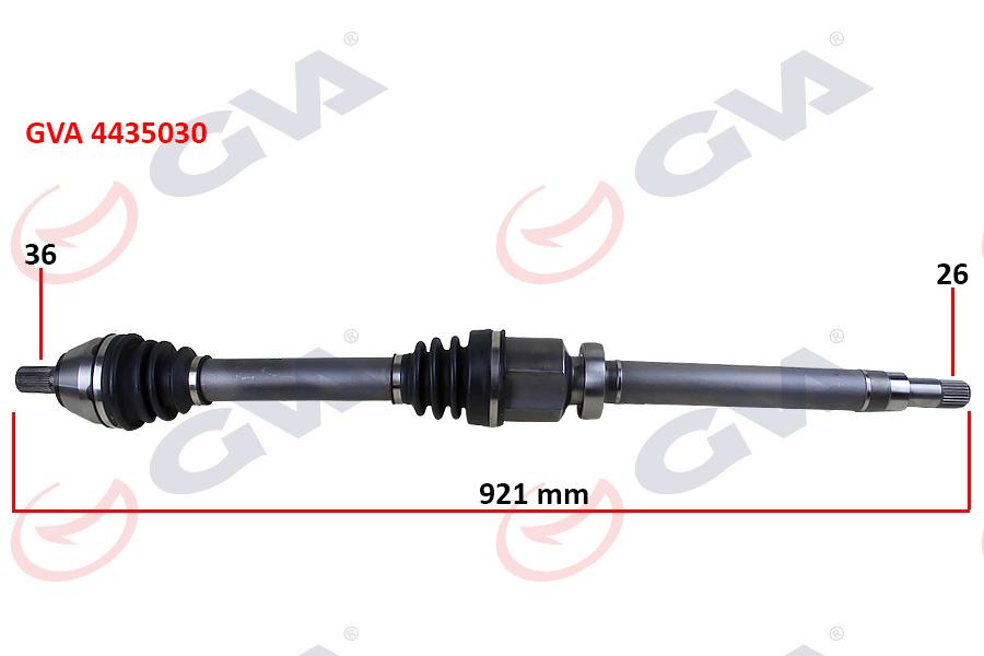 GVA ÖN AKS KOMPLE SAĞ FORD FOCUS II 1.6TDCİ 04-11 -CMAX 1.6TDCİ 07-11 -VOLVO S40 II 04 12 S40 II 544 05 12 V50 545 05 12 1.6D-1.8-2.0D 26X36X921MM OEM: 3M513B436DAF-3M513B436DAH-1493007 - GVA 4435030 kodlu oto yedek parça görseli