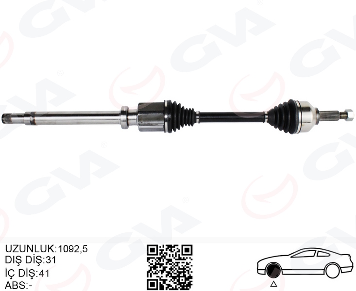 GVA ON AKS KOMPLE SAĞ TOURNEO CUSTOM 2.2 TDCİ-2.0TDCİ 155HP UZUN ŞASE 12 KK213B436BA OEM: KK213B436BB-BK213B436BD-BK213B436BC - GVA 4435034 kodlu oto yedek parça görseli