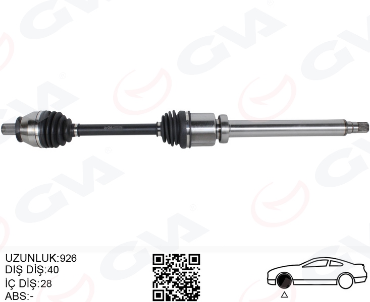 GVA ON AKS KOMPLE SAG MONDEO IV 2.0 TDCI 07 14 OTOM. OEM: 7G913B436BF-1788206 - GVA 4437002 kodlu oto yedek parça görseli