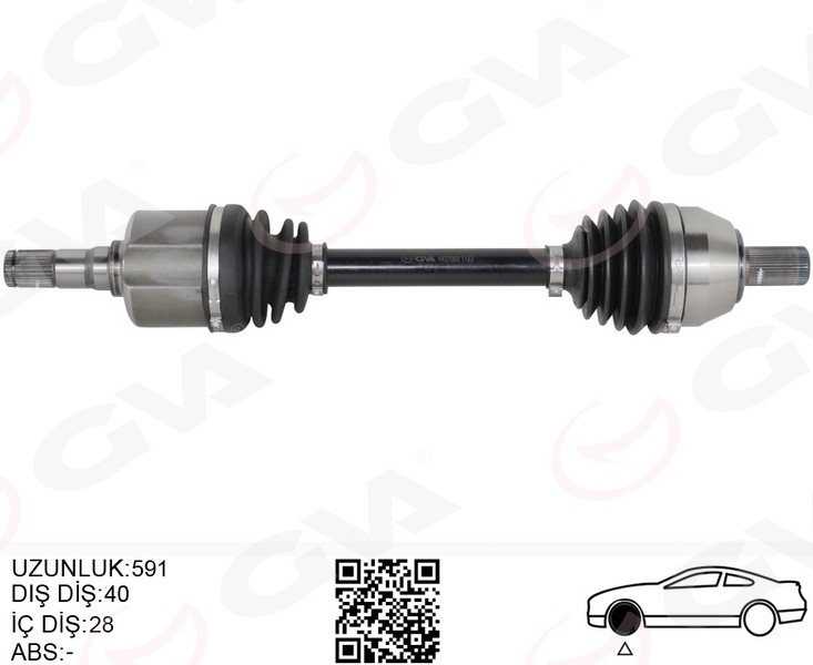 GVA ÖN AKS KOMPLE SOL FORD MONDEO IV 2.0 TDCI 07 14 OTOM. AG913B437JC-1803654-8G913B437BA OEM: AG913B437JC-1803654-8G913B437BA - GVA 4437003 kodlu oto yedek parça görseli