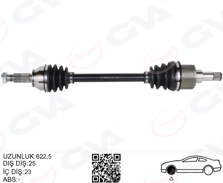 GVA ÖN AKS KOMPLE SOL FORD FIESTA / FUSION 1.4TDCI / 1.6TDCI 02 11 8V513B437AAC-2S613B437AD OEM: 8V513B437AAC-2S613B437AD - GVA 4437017 kodlu oto yedek parça görseli