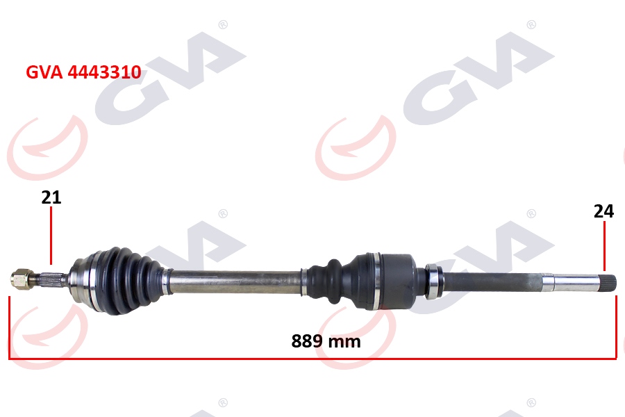 GVA KOMPLE AKS SAĞ P301-ELYSEE 12- 1.6 HDI 889mm OEM: 9671573280 - GVA 4443310 kodlu oto yedek parça görseli