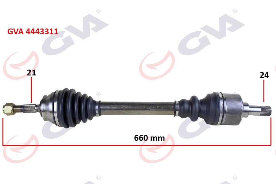 GVA KOMPLE AKS SOL P301-ELYSEE 12- 1.6 HDI 660mm OEM: 9671573180 - GVA 4443311 kodlu oto yedek parça görseli