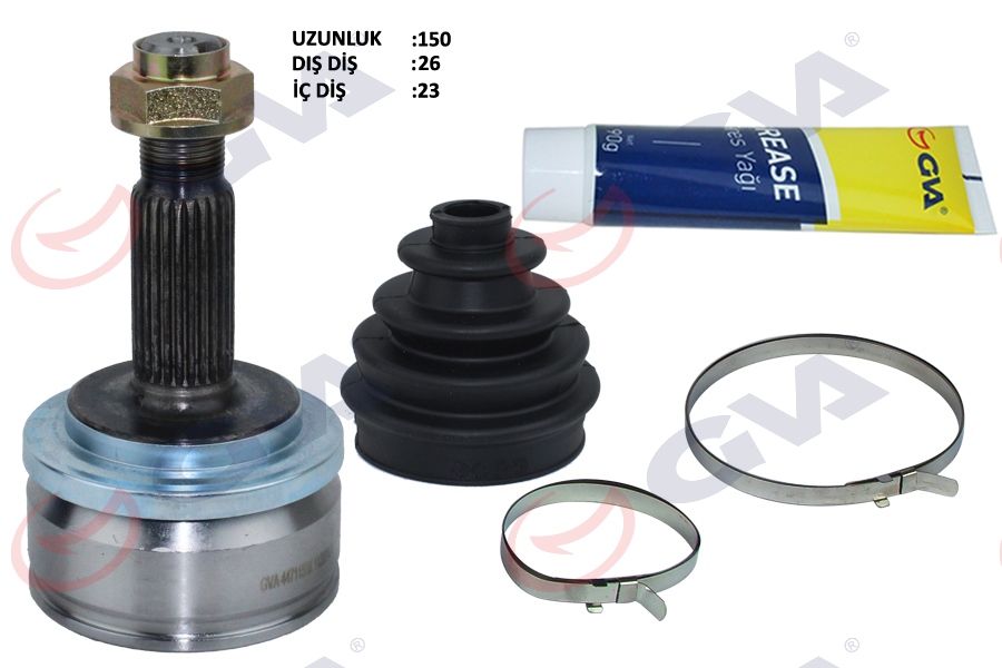 GVA AKS KAFASI DIŞ TOYOTA AURIS. COROLLA 1.33L 1NR-FE NRE150 10- 1.6L ZRE151 ZZE150 07- 1.4L 1NDTV NDE150 07- AVENSIS 1.6L ZRT270 09- / VERSO 1.6L ZGR20 09 - ABS li 26x23x61.2 - ABS 48 diş OEM: 4347009S50-4346009R30-4342002610 - GVA 4471150K kodlu oto yedek parça görseli