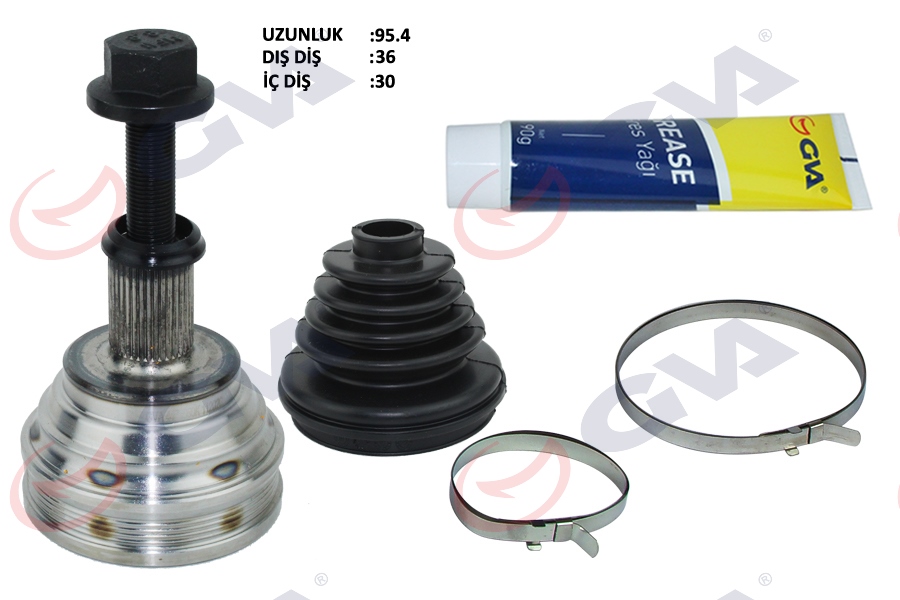 GVA AKS KAFASI DIŞ ÖN GOLF 5/6-A3-LEON-OCTAVIA 1.6/1.6FSI 102 hp MAN./AUTO. 36x30x59.5 95.5mm OEM: 1K0498099A-1K0407311G - GVA 4475050K kodlu oto yedek parça görseli