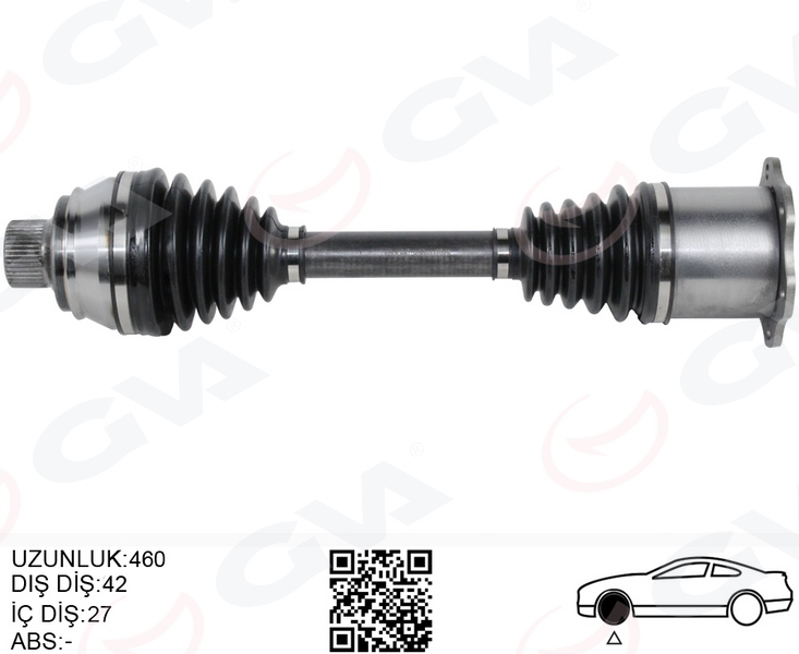GVA KOMPLE AKS SAĞ/SOL AUDI A4-A5 1.8TFSI-2.0 TDI 08- OEM: 8K0407271F-8K0407271Q-8K0407271AK - GVA 4475266 kodlu oto yedek parça görseli