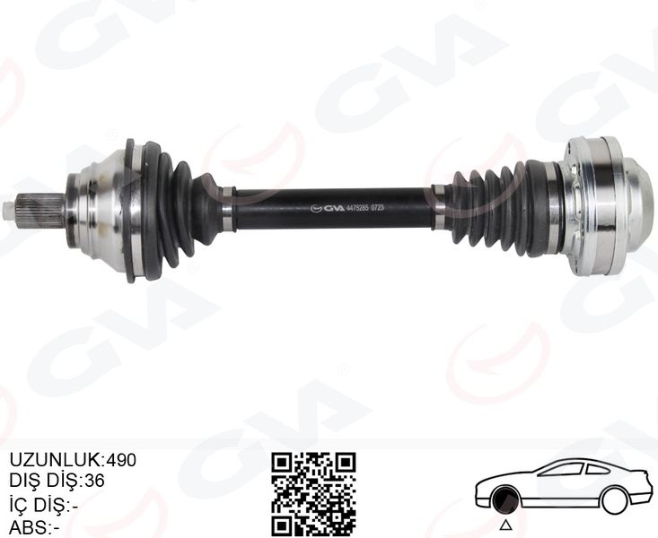 GVA KOMPLE AKS ÖN SOL GOLF5-JETTA-CADDY-PASSAT 1.9 TDİ-2.0 TDİ 04- BKP-BKD-BLS-BKC-BXE 1.9 TDİ-2.0 TDİ 1K0407271EE-1K0407271NP OEM: 1K0407271EE-1K0407271NP - GVA 4475285 kodlu oto yedek parça görseli