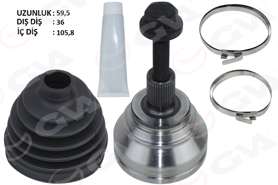 GVA AKS KAFASI DIŞ PASSAT-CADDY-GOLF5 1.9 TDİ-2.0 TDİ 05- BKP-BKD-BLS-BKC-BXE 1.9 TDİ-2.0 TDİ OEM: 5N0498099-3C0498099 - GVA 4475287K kodlu oto yedek parça görseli