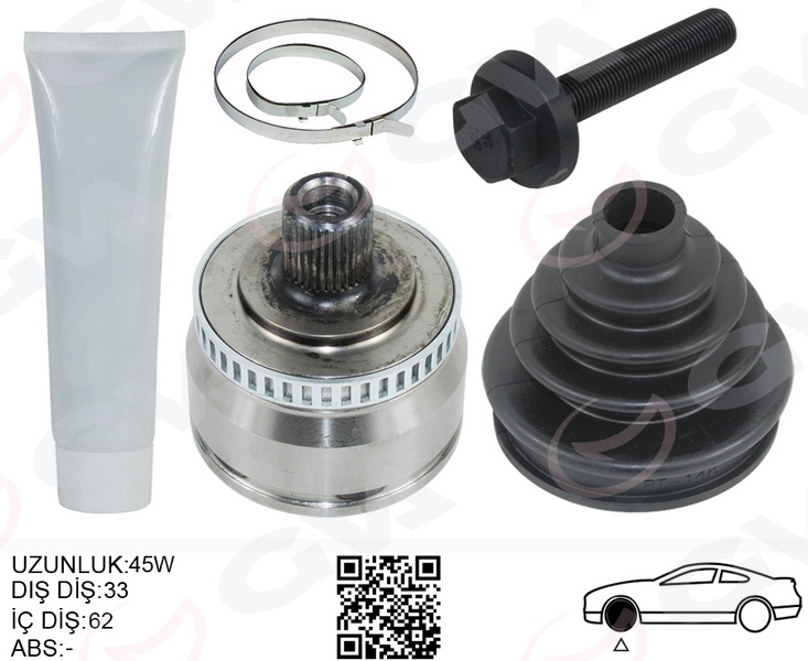 GVA DIŞ AKS KAFASI VW PASSAT 97-05 AUDI A4 95-01 OEM: 3B0498099A-3B0498099AV - GVA 4475291K kodlu oto yedek parça görseli