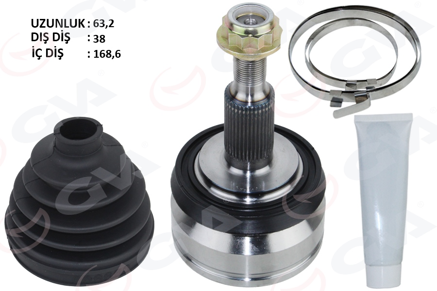 GVA AKS KAFASI DIŞ T5.5-T6 2.0 TDI 10- CAAA-CAAB-CAAC-CXHB-CXGB 2.0 TDI OEM: 7E0498099B-7E0498099E - GVA 4475300K kodlu oto yedek parça görseli