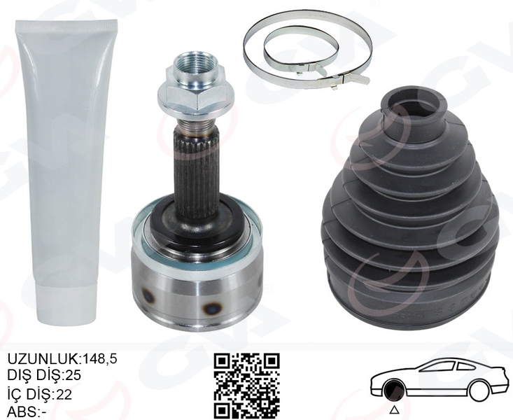 GVA AKS KAFASI DIŞ HYUNDAI BAYON 1.0L 1.4L G3LE G4LC 21- / KIA RIO. STONIC 1.4L G4LC 19- 25x22x52.5 OEM: 495L1Q0200-495L1Q0250-495R1Q0200 - GVA 4491154K kodlu oto yedek parça görseli