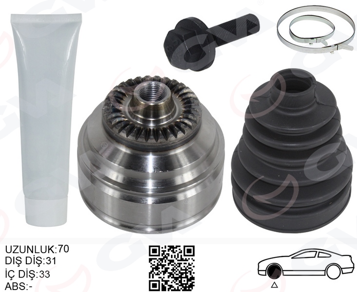 GVA AKS KAFASI ÖN SAĞ/SOL BMW F20 F22 F30 F32 F33 F34 F36 E84 70MM 31607597693-31607605511-31607605512 OEM: 31607597693-31607605511-31607605512 - GVA 4499014K kodlu oto yedek parça görseli