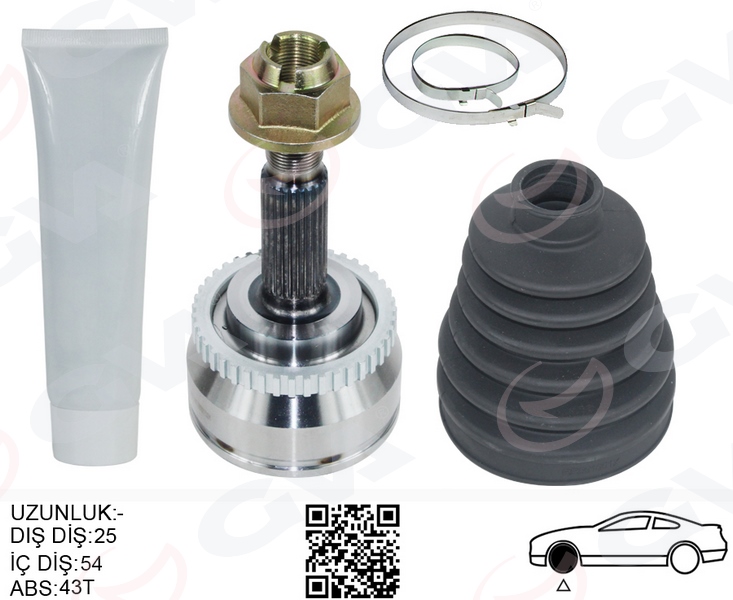 GVA ÖN AKS KAFASI DIŞ SAĞ-SOL VOLVOS40 I 97 04 1.8 V40 I 97 04 1.8 30611702 OEM: 30611702 - GVA 4499124K kodlu oto yedek parça görseli