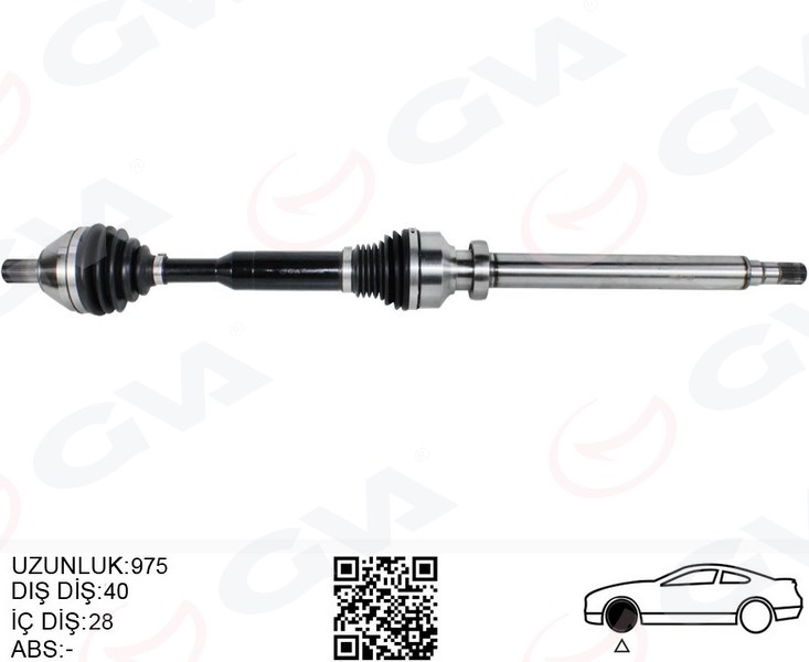 GVA ÖN AKS KOMPLE SAG VOLVO XC60 I 10 15 D3-D4-T5-T6 XC60 II 15 D4 OTOMATİK ŞANZIMAN 8 VİTES OEM: 36010216 31325111 - GVA 4499164 kodlu oto yedek parça görseli