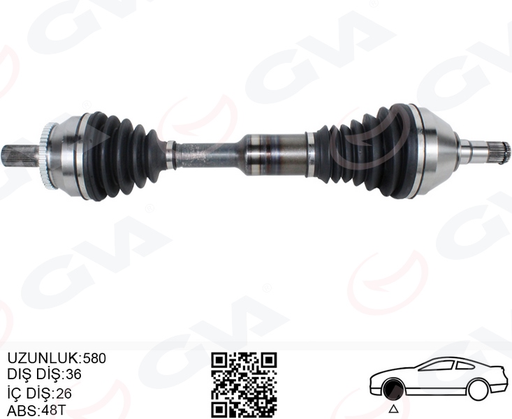 GVA ÖN AKS KOMPLE SOL VOLVO XC90 02 ABS LI OEM: 8601581 - GVA 4499167 kodlu oto yedek parça görseli