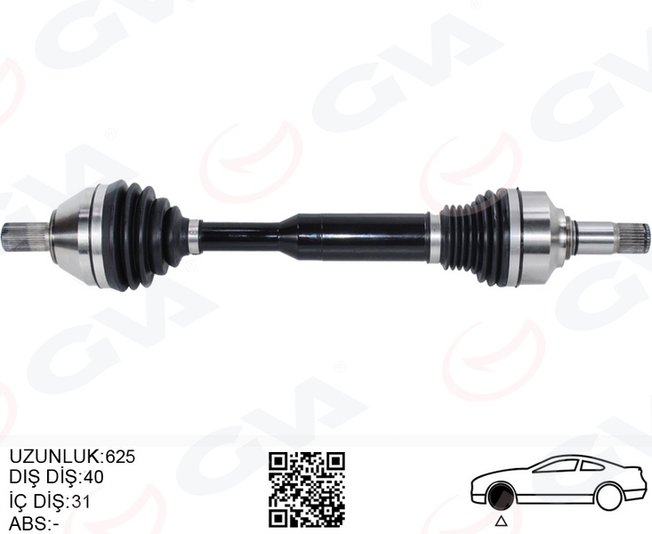 GVA ÖN AKS KOMPLE SOL VOLVO XC60 I 15 17 D4-D3 MANULE 6 VİTES 36010064-31325701 OEM: 36010064-31325701 - GVA 4499178 kodlu oto yedek parça görseli