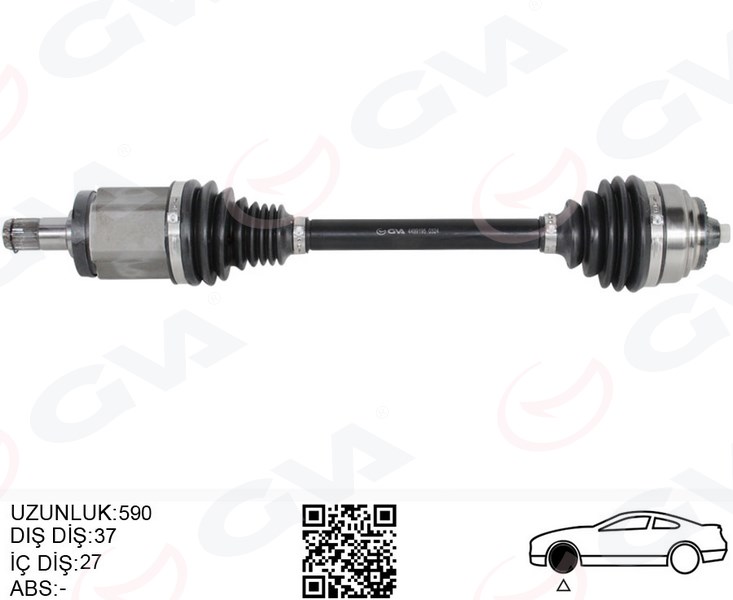 GVA KOMPLE AKS ÖN SOL BMW X3 F25 X4 F26 590MM OEM: 31607619657-31608675013 - GVA 4499195 kodlu oto yedek parça görseli