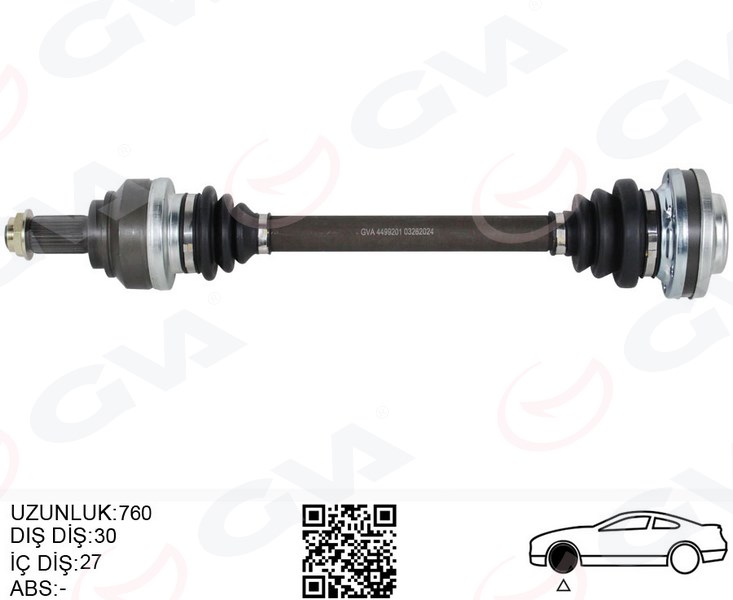 GVA KOMPLE AKS ARKA SOL BMW E81 E82 E87 E88 E90 E91 E92 E93 600MM DİŞ 30 33217561789-33207604601-33217533453 OEM: 33217561789-33207604601-33217533453 - GVA 4499201 kodlu oto yedek parça görseli