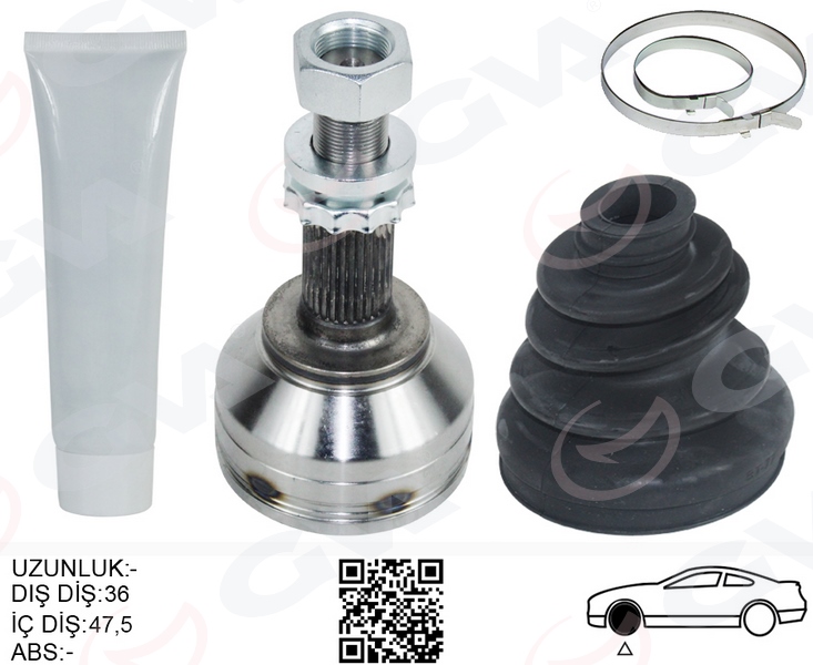 GVA AKS KAFASI DIŞ SAĞ - SOL QASHQAI J10 KASA 1.5 DCI - 1.6 BENZ. 07-13 OEM: C9211-JA00A - GVA 4499900K kodlu oto yedek parça görseli