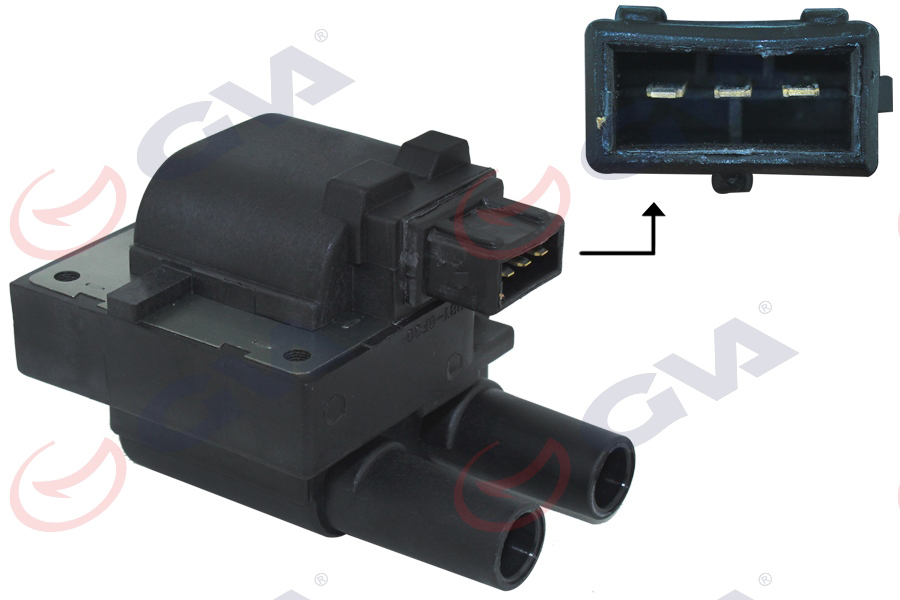 GVA ATEŞLEME BOBİNİ R9 1.4 100589 BROADWAY-MEGANE-KANGOO-SCENIC-CLIO II SİYAH SOKETLİ 7700100589 OEM: 7700100589 - GVA 5011002 kodlu oto yedek parça görseli