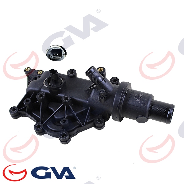 GVA TERMOSTAT 89C KOMPLE / 2 FİŞ MÜŞÜRLÜ MEGANE II-III-FLUENCE-LAGUNA II-III-CLIO III 1.6-1.4 16V OEM: 8200700092 - GVA 5111322 kodlu oto yedek parça görseli
