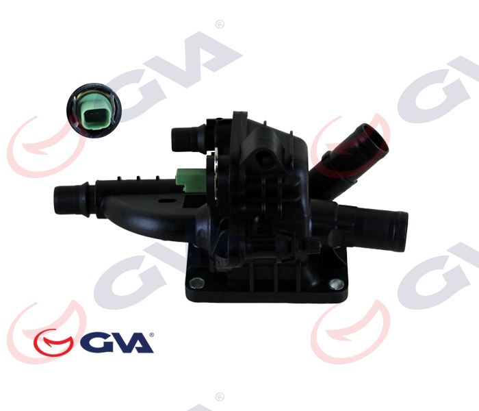 GVA TERMOSTAT KOMPLE 83C P207-P208-P301-P308-P508-PARTNER-BERLINGO-C3-C4-C5-DS3-C-ELYSEE 1.6HDİ 9684588980-1336.AX OEM: 9684588980-1336.AX - GVA 5143225 kodlu oto yedek parça görseli