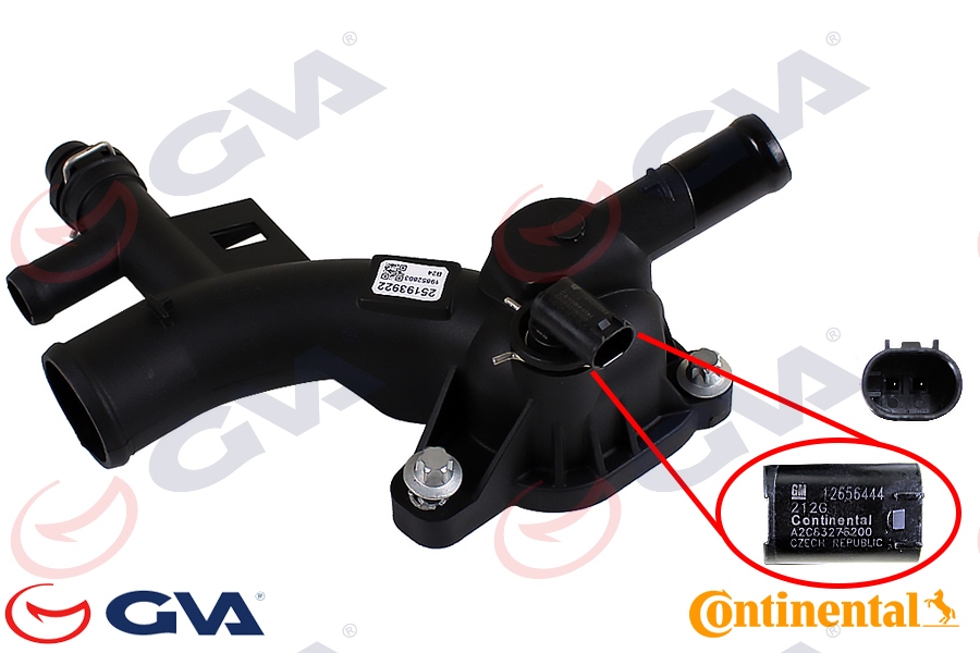 GVA TERMOSTAT GÖVDESİ FLANŞI MÜŞÜRLÜ INSIGNIA A-MOKKA-ASTRA J-CORSA D-E CRUZE-AVEO T300 A14-B14NET OEM: 25193922-1338489-1338030-55565334 - GVA 5190050OE kodlu oto yedek parça görseli